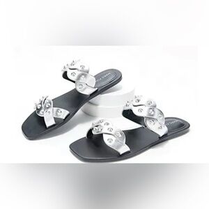 Marc Fisher Studded Slide Sandals - Bodil
